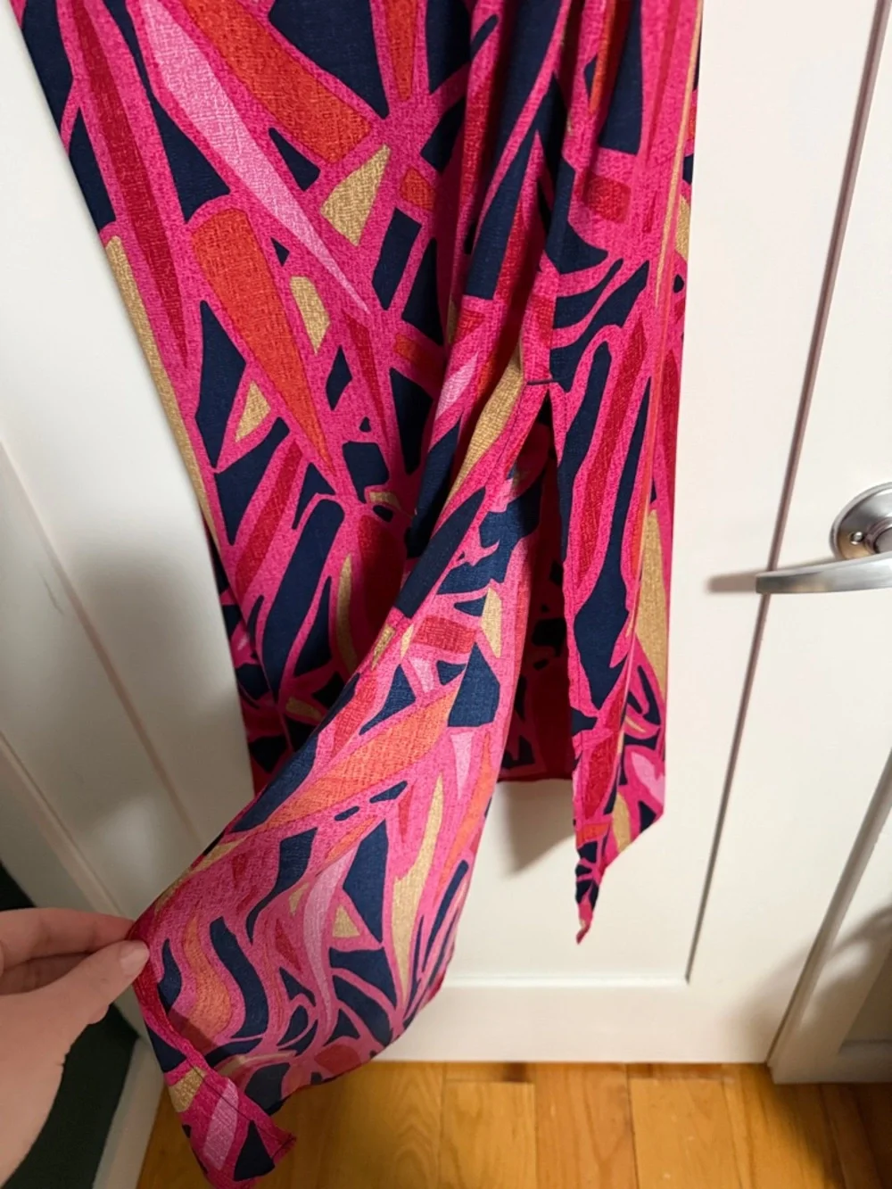 NIC+ZOE Pink and Navy Abstract Maxi Dress - Picture 6 of 8